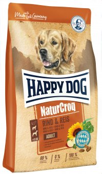 Корм Happy Dog NaturCroq Adult Beef and Rice для взрослых собак всех пород говядина с рисом