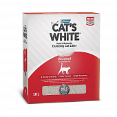 Комкующийся наполнитель Cat's White BOX Natural для кошачьего туалета натуральный без ароматизатора