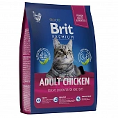 Сухой Корм Brit Premium Cat Adult Chicken для кошек с курицей