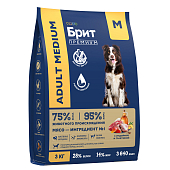 Сухой Корм Brit Premium Dog Adult Medium для собак средних пород с индейкой и...