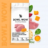 Сухой Корм Bowl Wow для кошек с чувствительным пищеварением полнорационный с индейкой,...