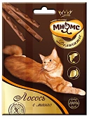 Лакомства Мнямс Деликатес лакомые палочки для кошек с лососем и манго Лакомства Мнямс Деликатес лакомые палочки для кошек с лососем и манго
