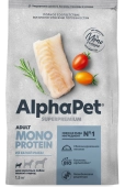 Сухой Корм Alphapet Superpremium Monoprotein для взрослых собак мелких пород из белой...