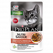 Влажный корм PRO PLAN® Nutri Savour для взрослых стерилизованных кошек и...