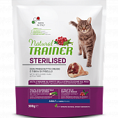 Сухой Корм Natural Trainer Cat Adult Sterilised Dry-Cured Ham для взрослых стерилизованных кошек с сыровяленой ветчиной
