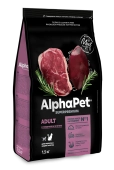 Корм Alphapet Superpremium для взрослых домашних кошек и котов с говядиной и печенью