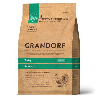 Корм Grandorf Adult Dog Turkey Maxi для собак крупных пород с индейкой, низкозерновой