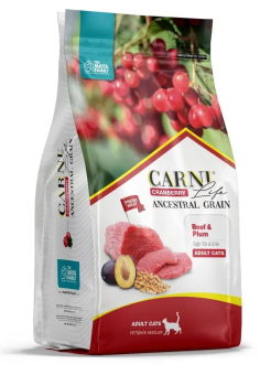 Корм Carni Adult для кошек с говядиной, черносливом и клюквой