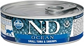 Консервы Farmina N&D Cat Ocean Tuna&Shrimp для кошек с океанническим тунецом и креветками Консервы Farmina N&D Cat Ocean Tuna&Shrimp для кошек с океанническим тунецом и креветками