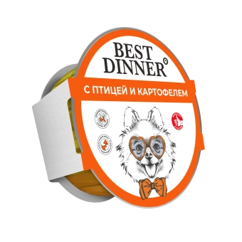 Ламистеры Best Dinner для взрослых собак с птицей и картофелем