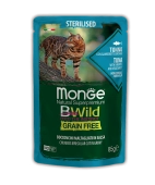 Паучи Monge Cat BWild GRAIN FREE беззерновой для стерилизованных кошек беззерновой из...