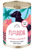 Консервы Florida для собак с ягнёнком и черникой