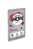 Паучи Alphapet Wow для кошек с чувствительным пищеварением с уткой и потрошками