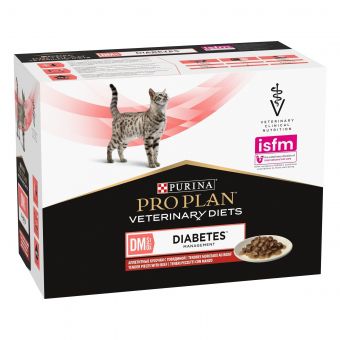 Влажный корм для кошек PRO PLAN® VETERINARY DIETS DM ST/OX Diabetes Management при сахарном диабете, с говядиной,в соусе