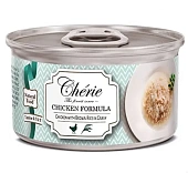 Банки Pettric Cherie Chicken Formula для кошек с курицей и бурым рисом в соусе Банки Pettric Cherie Chicken Formula для кошек с курицей и бурым рисом в соусе