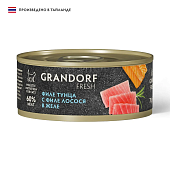 Консервы Grandorf Fresh для взрослых кошек филе тунца с филе лосося в желе