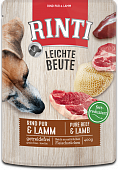 Паучи Rinti Leichte Beute для собак с говядиной и ягненком