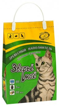 Зверьё моё. Древесный наполнитель в крупных гранулах