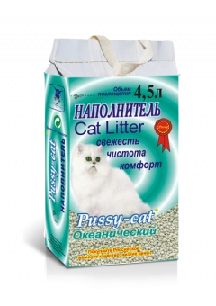 Впитывающий наполнитель Pussy-Cat для кошачьего туалета, океанический