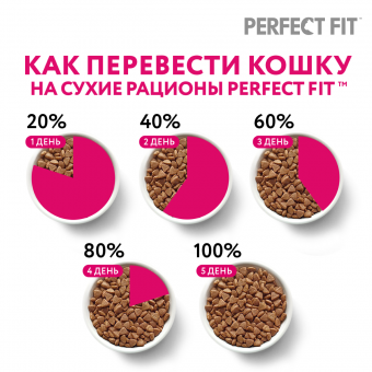 Корм Perfect Fit для кошек для поддержания здоровья почек с лососем