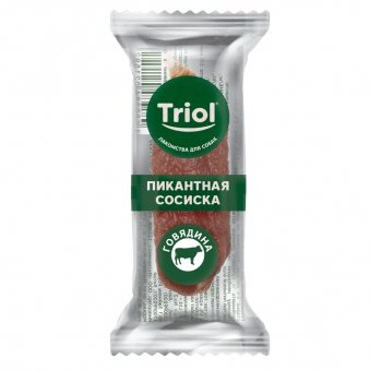 Лакомство Triol для собак пикантные сосиски из говядины