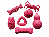 Игрушки комплект для собак розовый 