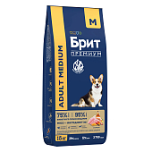 Сухой Корм Brit Premium Adult Medium Dog для собак средних пород с курицей