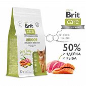 Корм Brit Care Cat Indoor Stool Odour Reduction для взрослых кошек с индейкой и...
