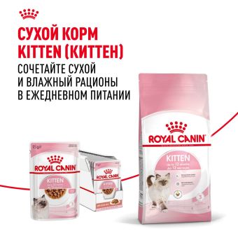 Консервированный корм для котят Royal Canin Kitten в возрасте до 12 месяцев в соусе