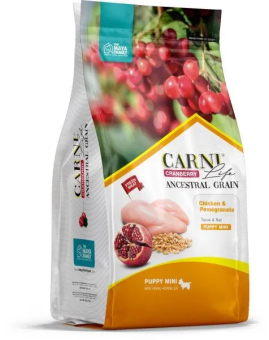 Корм Carni Puppy Mini для щенков мелких пород с курицей, гранатом и клюквой