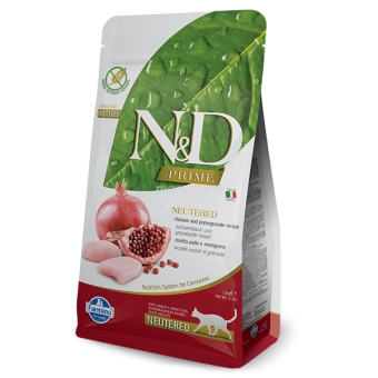 Корм Farmina N&D Adult Grain Free Neutered беззерновой для стерилизованных кошек курица и гранат