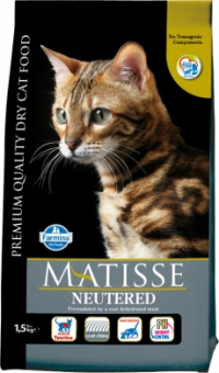 Корм Farmina Matisse Neutered для кастрированных и стерилизованных котов и кошек с курицей и рыбой