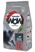 Сухой Корм Alphapet WOW Superpremium для взрослых домашних кошек и котов c говядиной и печенью