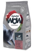Корм Alphapet WOW Superpremium для взрослых домашних кошек и котов c говядиной и...