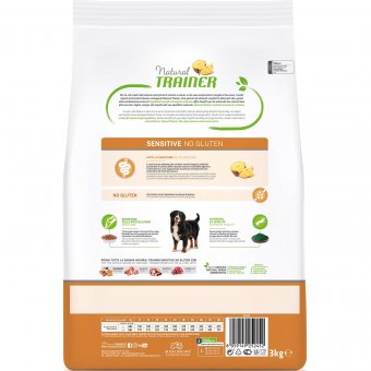 Корм Natural Trainer Sensitive Plus Adult Salmon для взрослых собак средних и крупных пород с лососем (Без глютена)