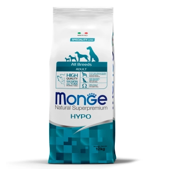 Корм Monge Dog Speciality Line Hypo для взрослых собак гипоаллергенный c лососем и тунцом