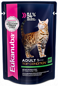 Eukanuba Adult Top Condition влажный рацион с говядиной в соусе для взрослых кошек