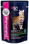 Eukanuba Adult Top Condition влажный рацион с говядиной в соусе для взрослых кошек