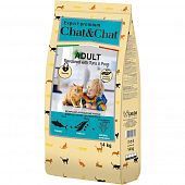 Сухой Корм Chat&Chat Expert Premium для взрослых кошек со вкусом тунца