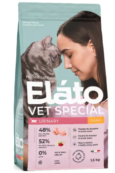 Корм Elato Holistic Vet Special Urinary для котов и кошек с курицей при мочекаменной болезни