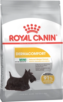 Royal Canin Mini Dermacomfort корм сухой для взрослых собак мелких размеров при раздражениях и зуде кожи