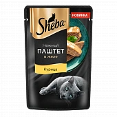 Паучи Sheba для кошек паштет из курицы в желе