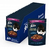 Влажный корм Felix Мясные Ломтики для взрослых кошек с уткой Влажный корм Felix Мясные Ломтики для взрослых кошек с уткой