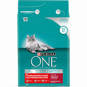 Сухой корм Purina ONE для стерилизованных кошек и кастрированных котов, с высоким содержанием говядины и пшеницей