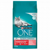 Сухой корм Purina ONE® полнорационный для стерилизованных кошек и кастрированных котов, с высоким содержанием лосося