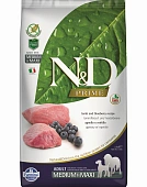 Сухой Корм Farmina N&D Adult Grain Free Medium&Maxi для собак средних и крупных пород ягнёнок и черника Сухой Корм Farmina N&D Adult Grain Free Medium&Maxi для собак средних и крупных пород ягнёнок и черника