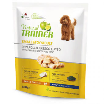 Корм Natural Trainer Dog Small&Toy Chicken and Rice для взрослых собак мелких пород с курицей и рисом