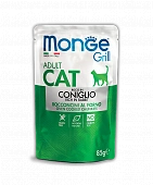 Паучи Monge Cat Grill Pouch для кошек с итальянским кроликом Паучи Monge Cat Grill Pouch для кошек с итальянским кроликом