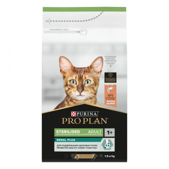 Сухой корм PRO PLAN® для взрослых стерилизованных кошек и кастрированных котов, с высоким содержанием лосося, Пакет