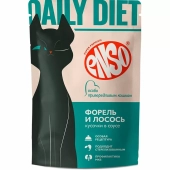 Паучи Enso Daily Diet для взросл кошек для привередливых кусочки в соусе с форелью и...